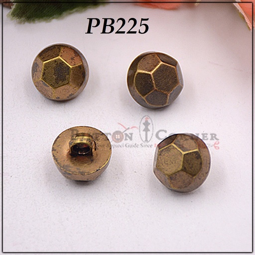 [PB225 ANTIQUE GOLD] Soccer Shape Plastic Shank Button