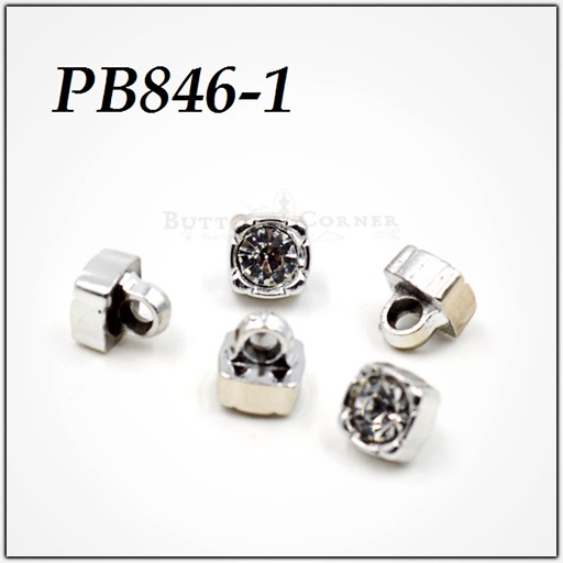 Crystal Square Border Shank Button