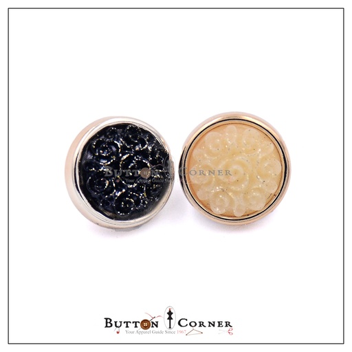Flower Design Round Shank Button