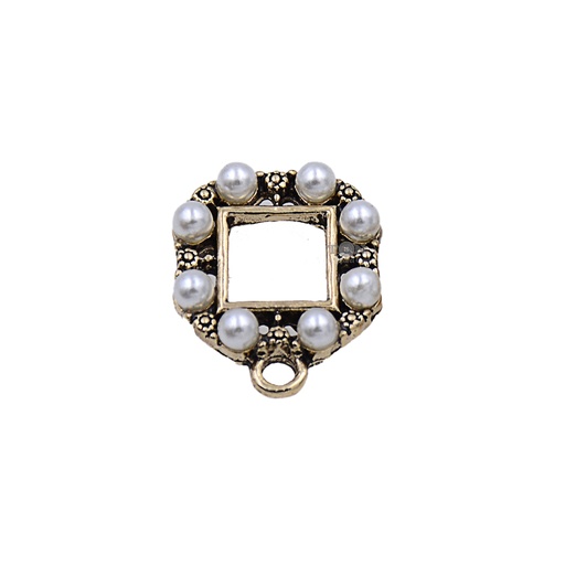 [FA15150 GOLD] Square Shape Pearl Hanging