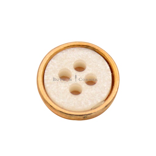 [MBT105 WHITE GOLD] Two Part 4 Hole Shirt Button