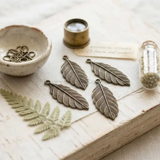 [FA260 ANTIQUE BRASS] Leaf Shape Pendant