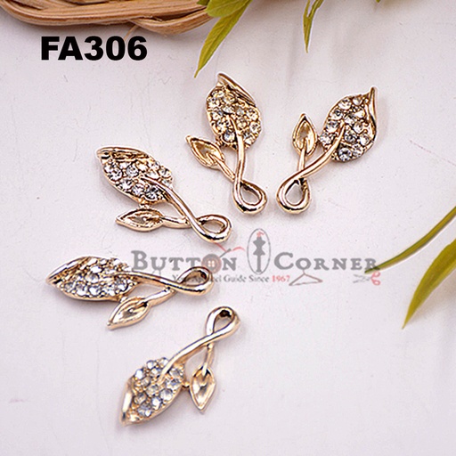 Leaf Shape With Stone Pendant
