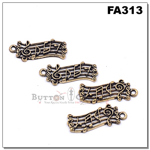 Music Score Shape Pendant