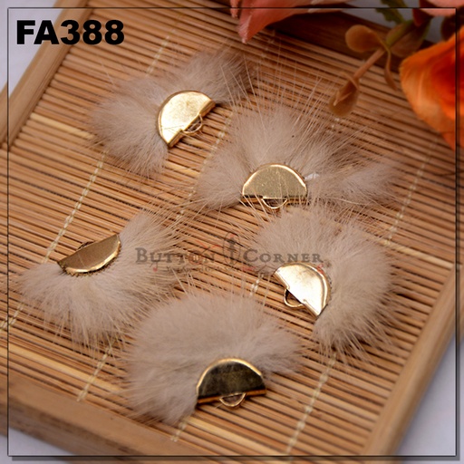 Semi Circle Fur Pendant