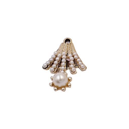 [FAR11857 LIGHT GOLD] Seashell Shape With Pearl Pendant