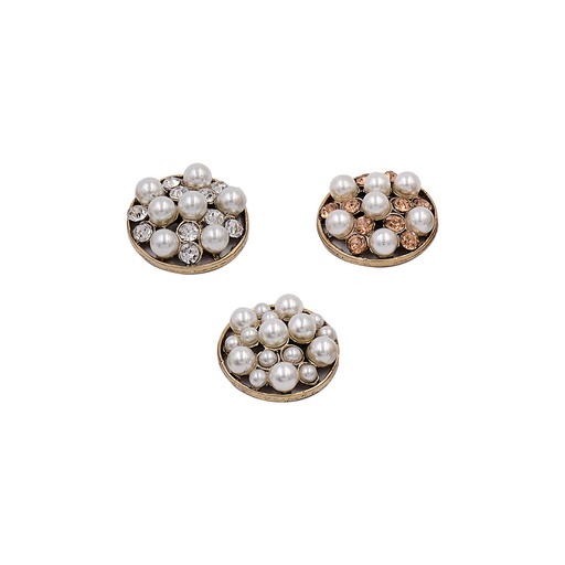 Round Shape Pearl & Crystal Pendant