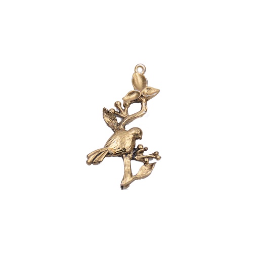 [FAR1974 GOLD] Sparrow On Twig Pendant