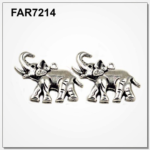 [FAR7214-SILVER] Metal Elephant Pendant