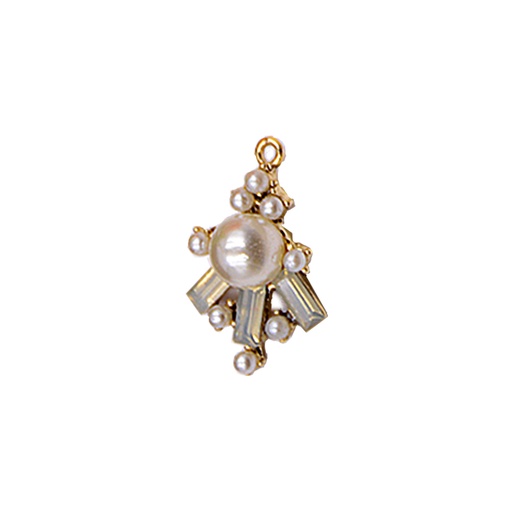[FAR38 WHITE] Fancy Pearl & Beads Pendant