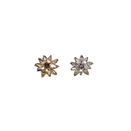 Flower Style Crystal Stone Fancy Button