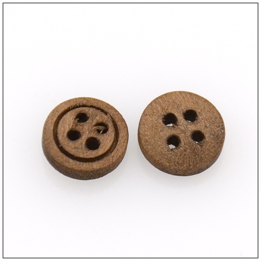 [WB0618 BROWN] Single Line 4 Hole Wooden Button