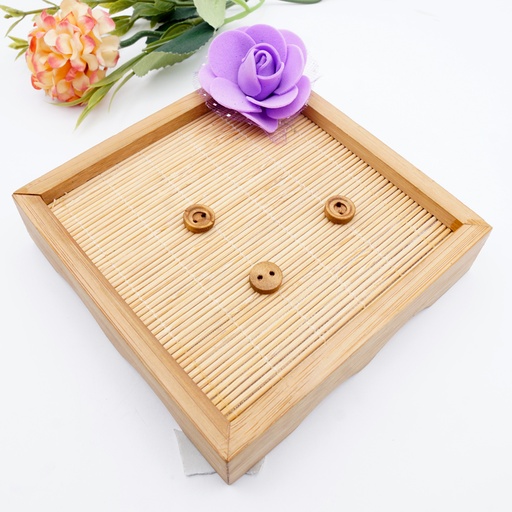 [WD4916 DARK BROWN] Single Lining 2 Hole Wooden Button