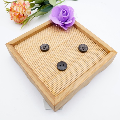 [WB04520 DARK BROWN] Ring Design 2 Hole Wooden Button