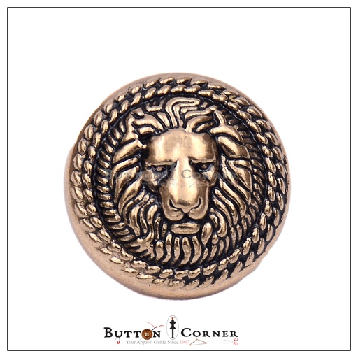 Lion Head Metal Shank Button
