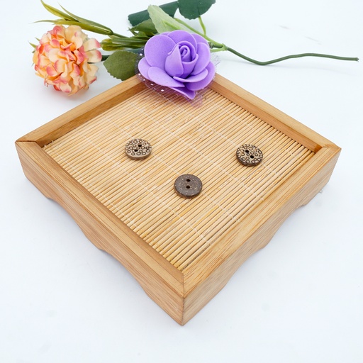 [CB03124 L & D BRN] Bubbles Design 2 Hole Coconut Button