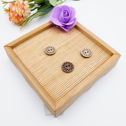 [CB05724 LGT & DRK BRN] Engrave 2 Hole Coconut Button