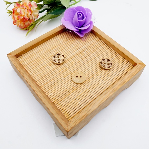 [CB06424 LIGHT BROWN] Mountain Border 2 Hole Coconut Button