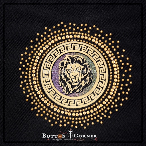 [34032] Lion Versace Boarder Hotfix Motif