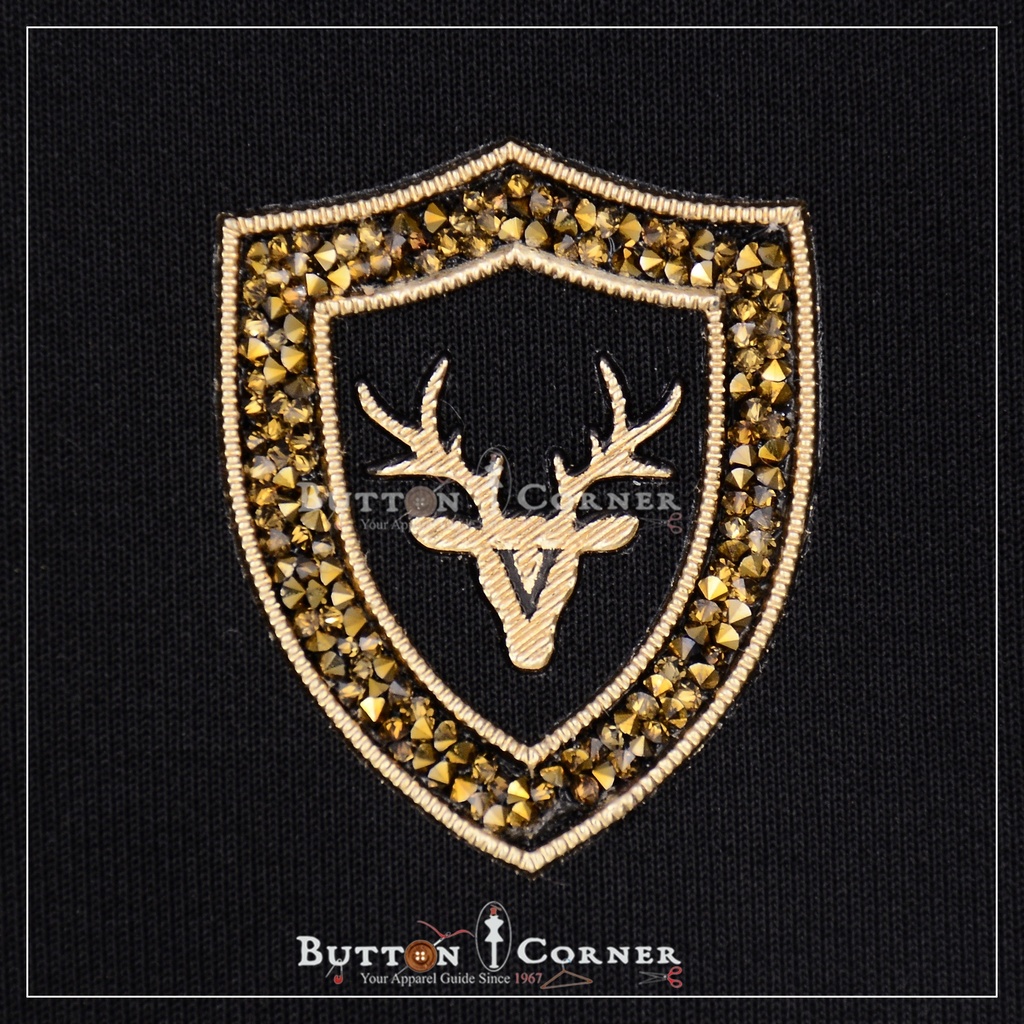 Markhor Badge Shape Hotfix Motif