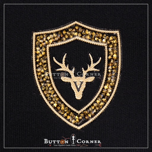 [34024] Markhor Badge Shape Hotfix Motif