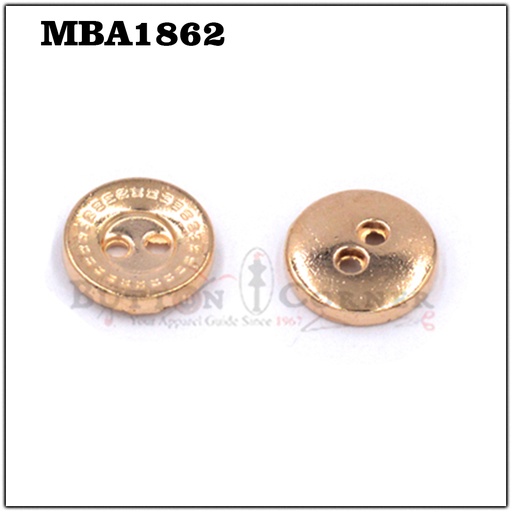 [MBA1862 GOLD] Dotted Border 2 Hole Shirt Button
