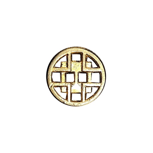 [MBA1317 SHINE GOLD] Check Design 2 Hole Shirt Button