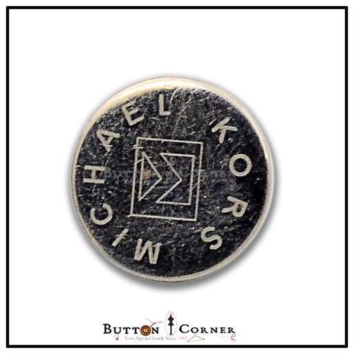 [MBT303-SHINE SILVER] Michael Kors Writing Suiting Button