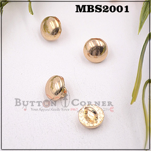 [MBS2001-SHINE GOLD] Dome Design Metal Shirt Button