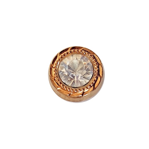 [MBT249 GOLD] Cut Design & Stone Metal Shirt Button