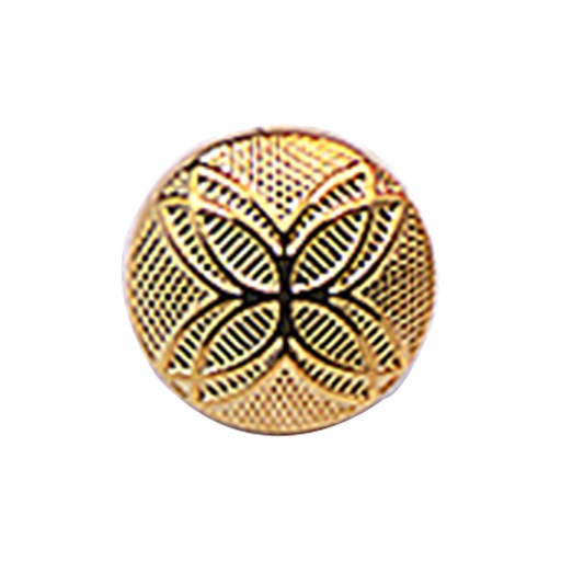 [MBT60-ANTIQUE GOLD] Flower Design Metal Shirt Button
