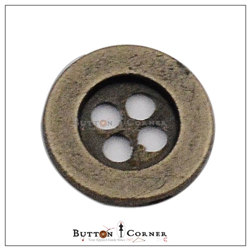 [MBT228 GREY] Broad Border 4 Hole Shirt Button